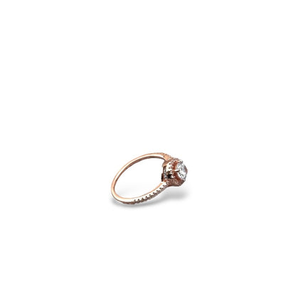 Rose gold silver ring